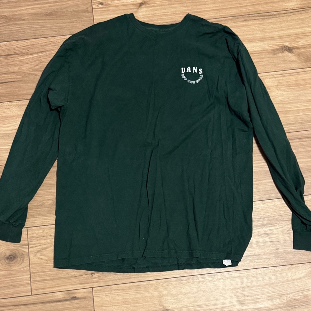 Vans Men's Dark Green Long Sleeve Tee